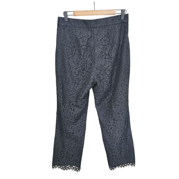 J.Crew Scalloped Lace Mock Neck Top & Peyton Pant Set Black Size 10 NWT - Picture 9 of 12